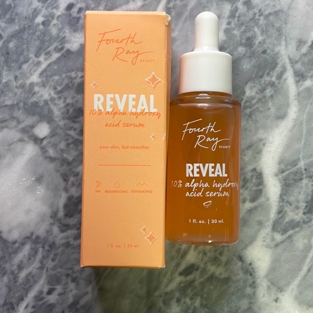 New Fourth Ray Reveal Serum Alpha Hydroxy Resurface Exfoliate Smoother